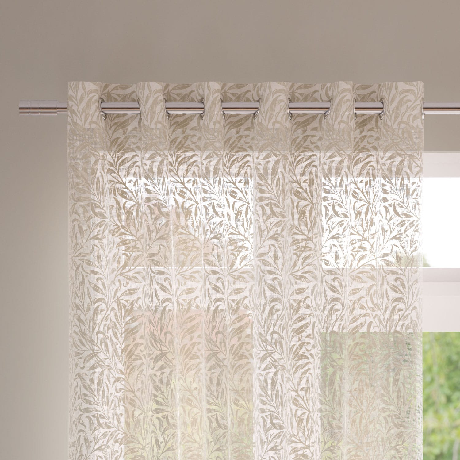 BOYOUTH Tende Trasparenti In Voile Con Rondini E Rami Di Salice - Grigio, 2 Pannelli (90x200 Cm) Per Camera Da Letto E Soggiorno, Con Tasca Per Asta - 5