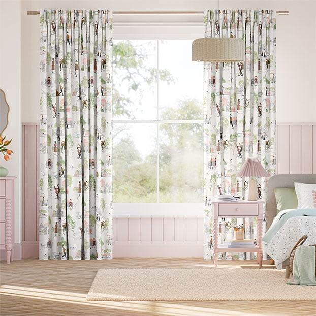 La Carica Dei 101 Verde Tenue & Rosa Tendaggi anteprima immagine