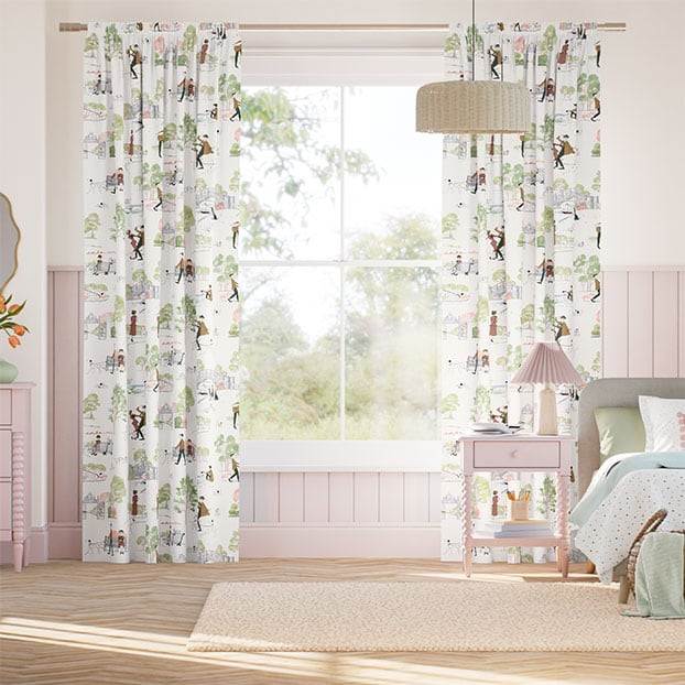 La Carica Dei 101 Verde Tenue & Rosa Tendaggi anteprima immagine