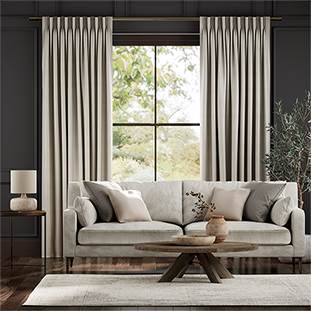 Aisha Luxe Sogno di Seta Bianco Fumé Tendaggi anteprima immagine