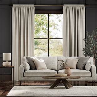 Aisha Luxe Sogno di Seta Bianco Fumé Tendaggi anteprima immagine