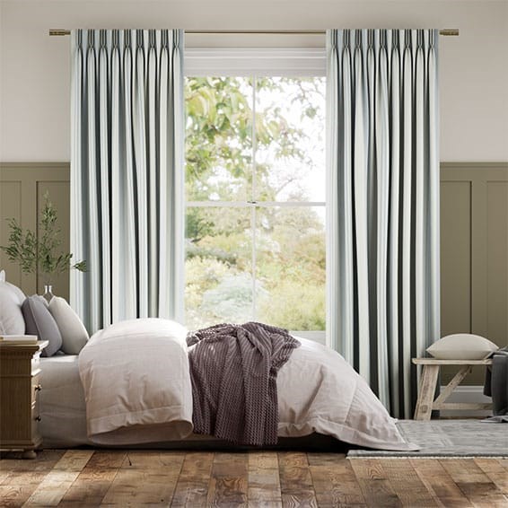 Tendaggi Azzurro Righe Soft