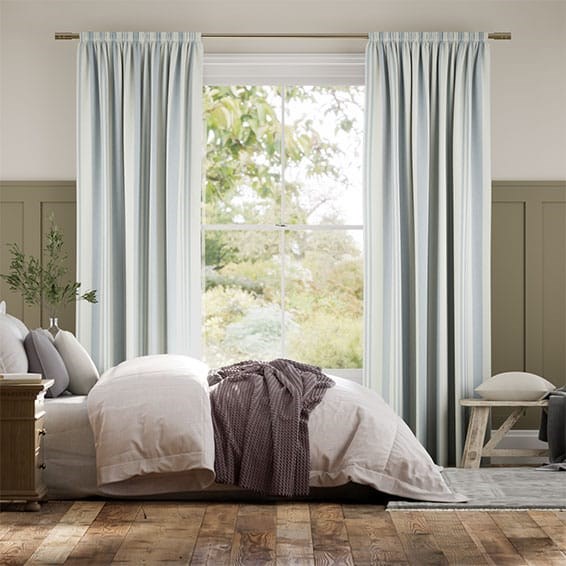 Tendaggi Azzurro Righe Soft