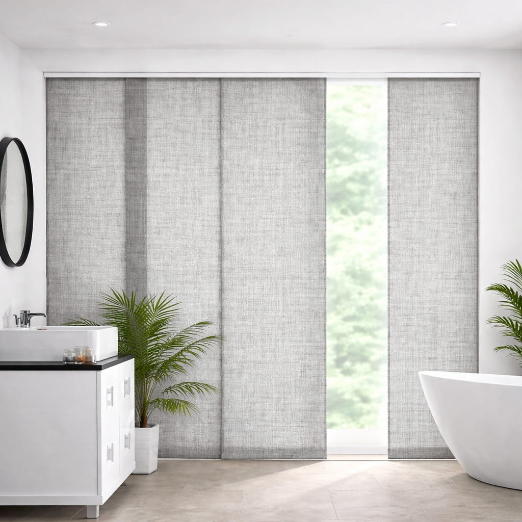 Tenda A Pannello Voile Grigio Salvia