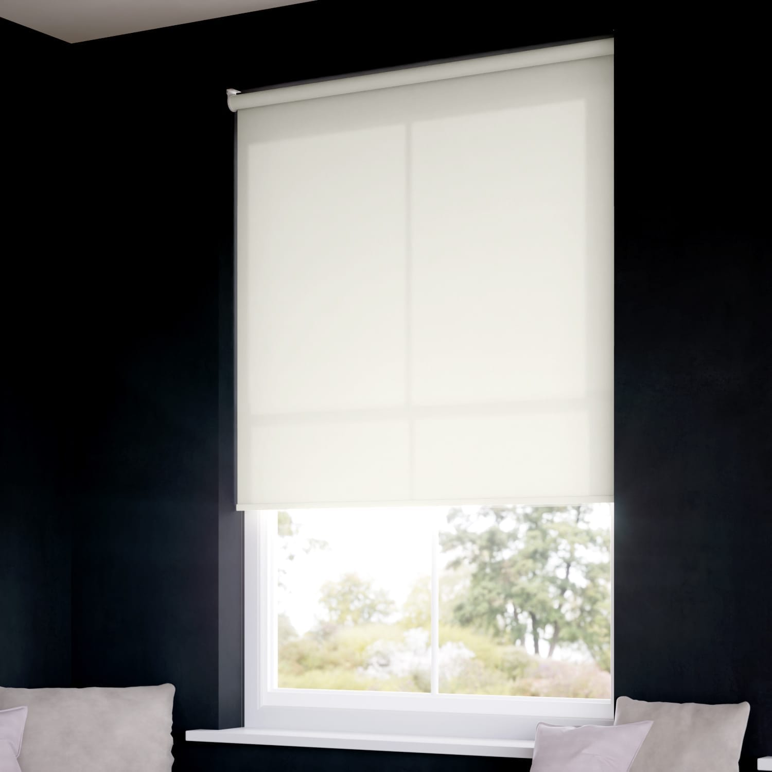 Valeron Estate Tenda A Pannello Per Finestra In Misto Cotone E Lino - 214 Cm - Bianco - Con Tasca Porta Tenda