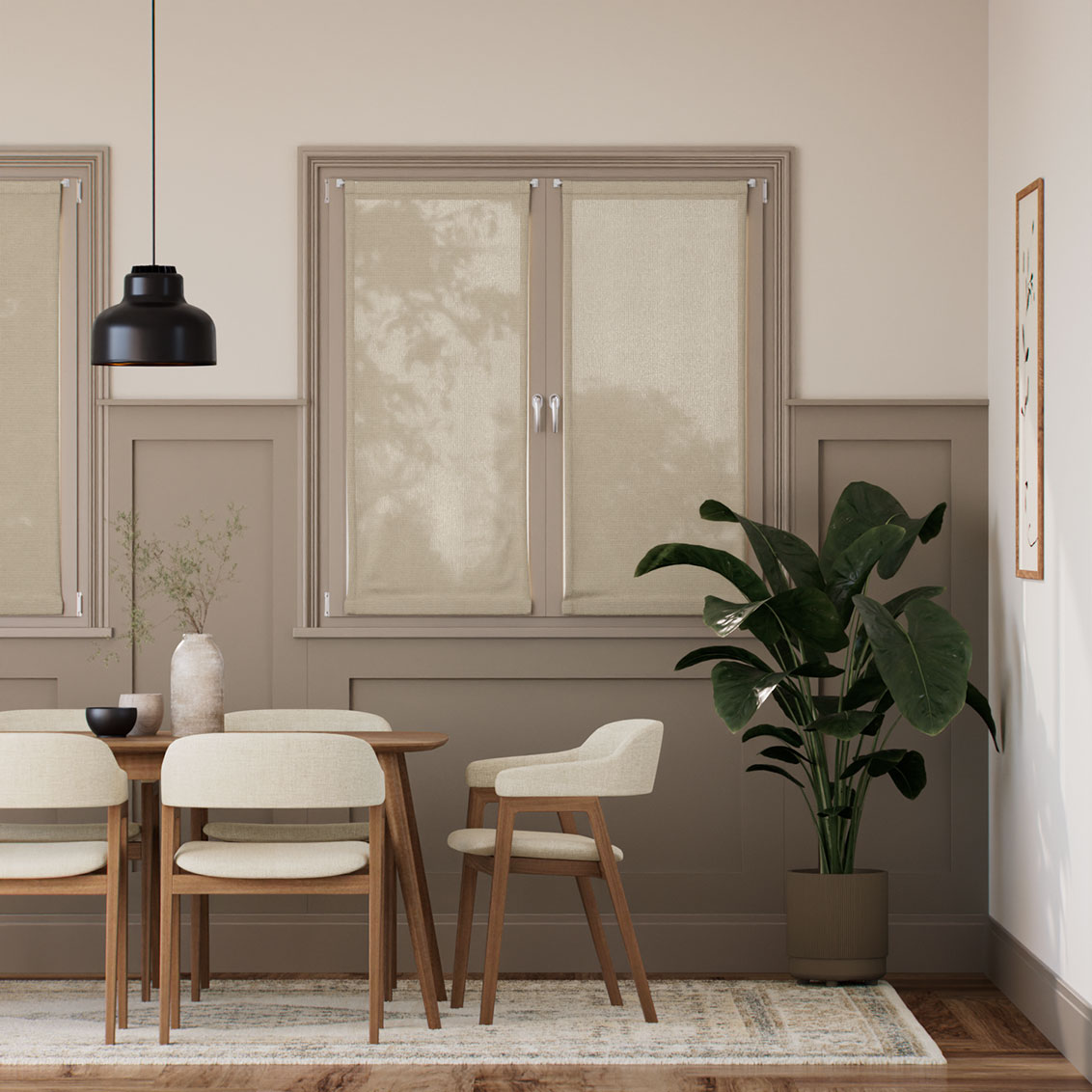 Tendina a vetro Rattan Lino