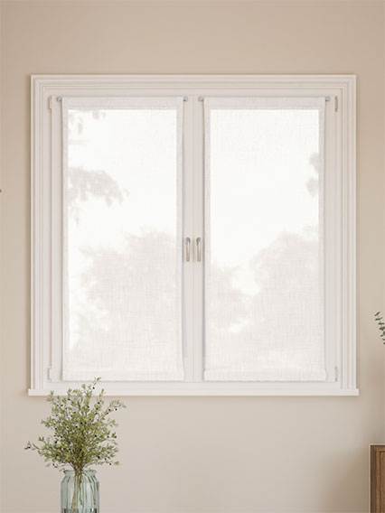 Lino Bijou Crema Cafe Curtain anteprima immagine