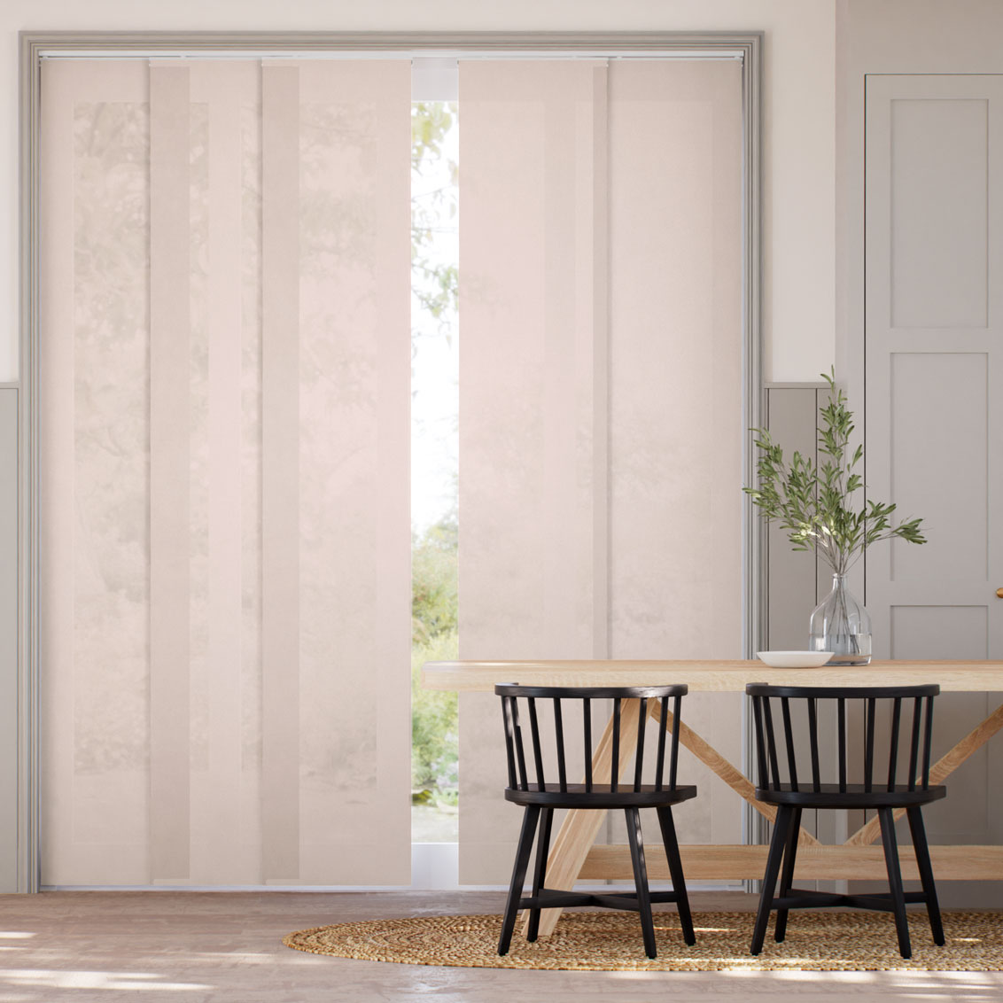 Tenda A Pannello Lino Bijou Rosa Vintage