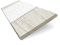 Veneziana effetto legno PVC Bianco Granito e Gesso immagine del campione 