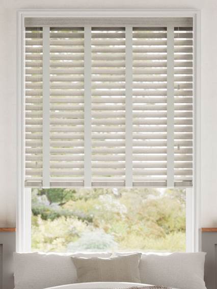 PVC Bianco Granito e Greige Veneziane in legno  anteprima immagine
