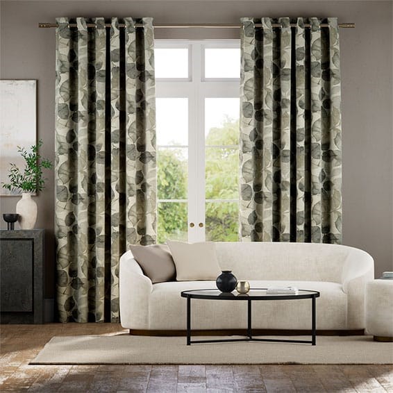 Tendaggi Acquerello Lino Autunno Grigio