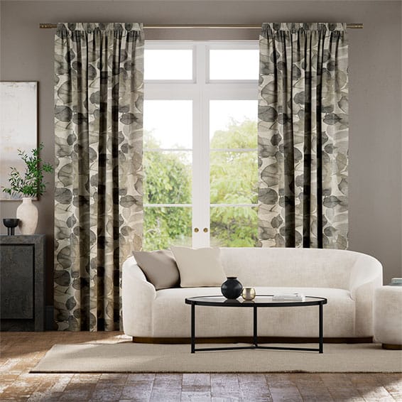 Tendaggi Acquerello Lino Autunno Grigio