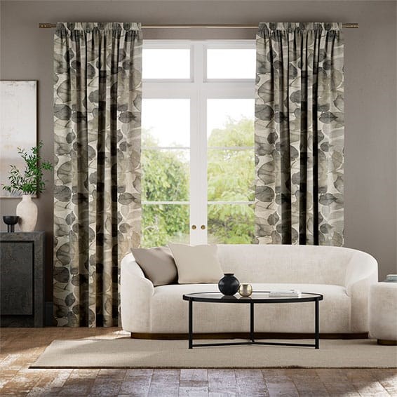 Tendaggi Acquerello Lino Autunno Grigio