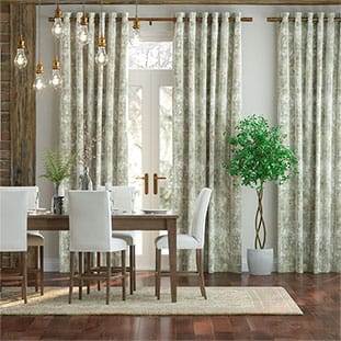 Velluto Firenze Marmo Grigio Naturale Tende a bastone anteprima immagine