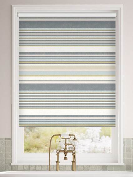Gira Facile Righe Calcutta Blu Tende a rullo anteprima immagine