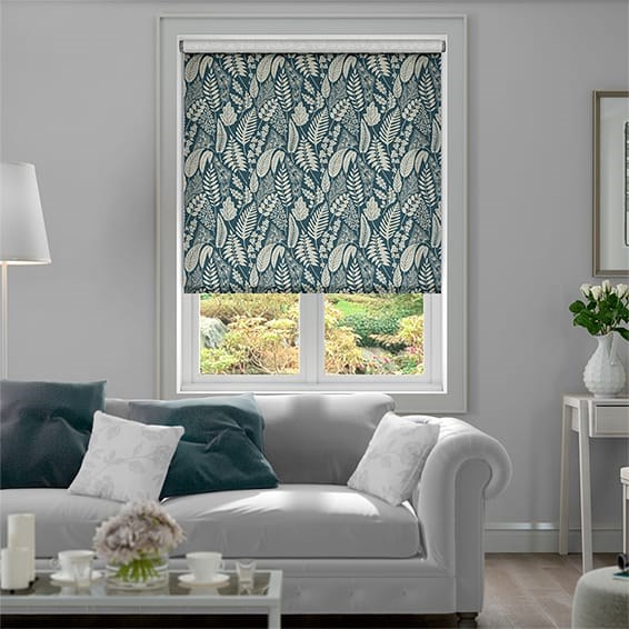 Tenda a rullo Choices Scandi Lino Vintage Blu