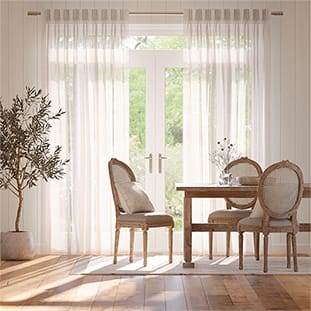 Voile Chiffon Bianco Tendaggi anteprima immagine