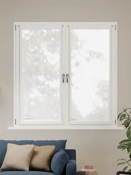 Voile Chiffon Bianco Cafe Curtain anteprima immagine