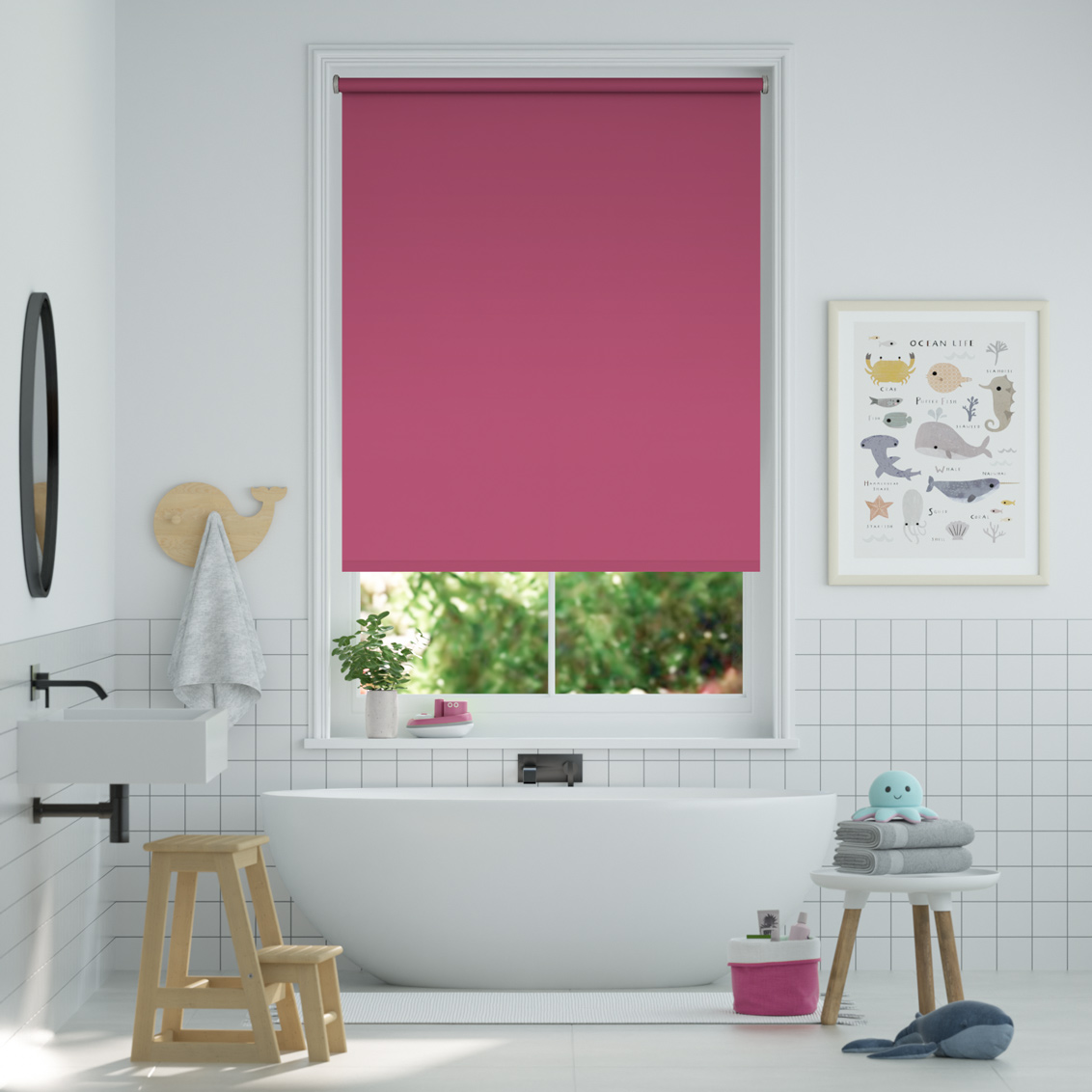 Tenda a rullo Aggancia Facile Avalon Magenta