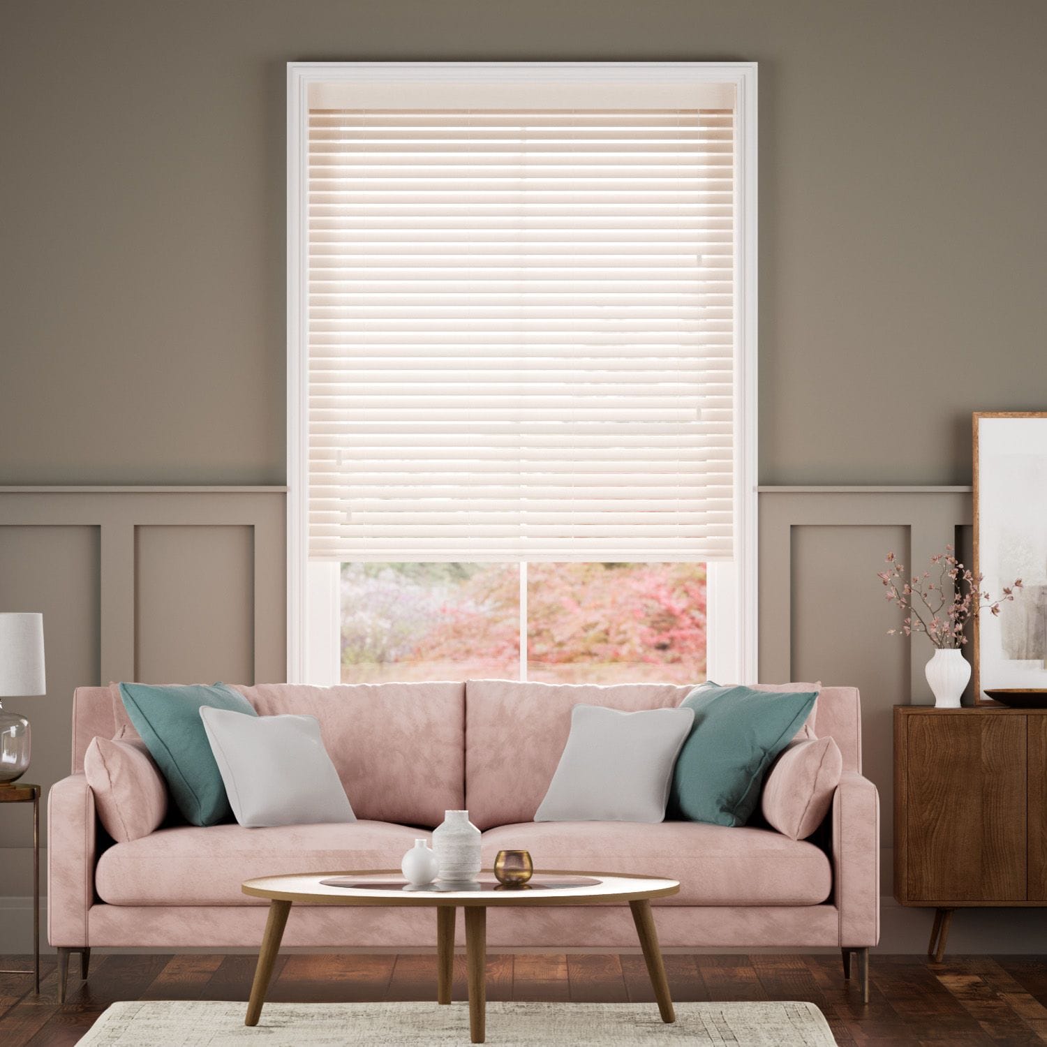 Veneziana in legno  Aggancia Facile Bamboo Blush