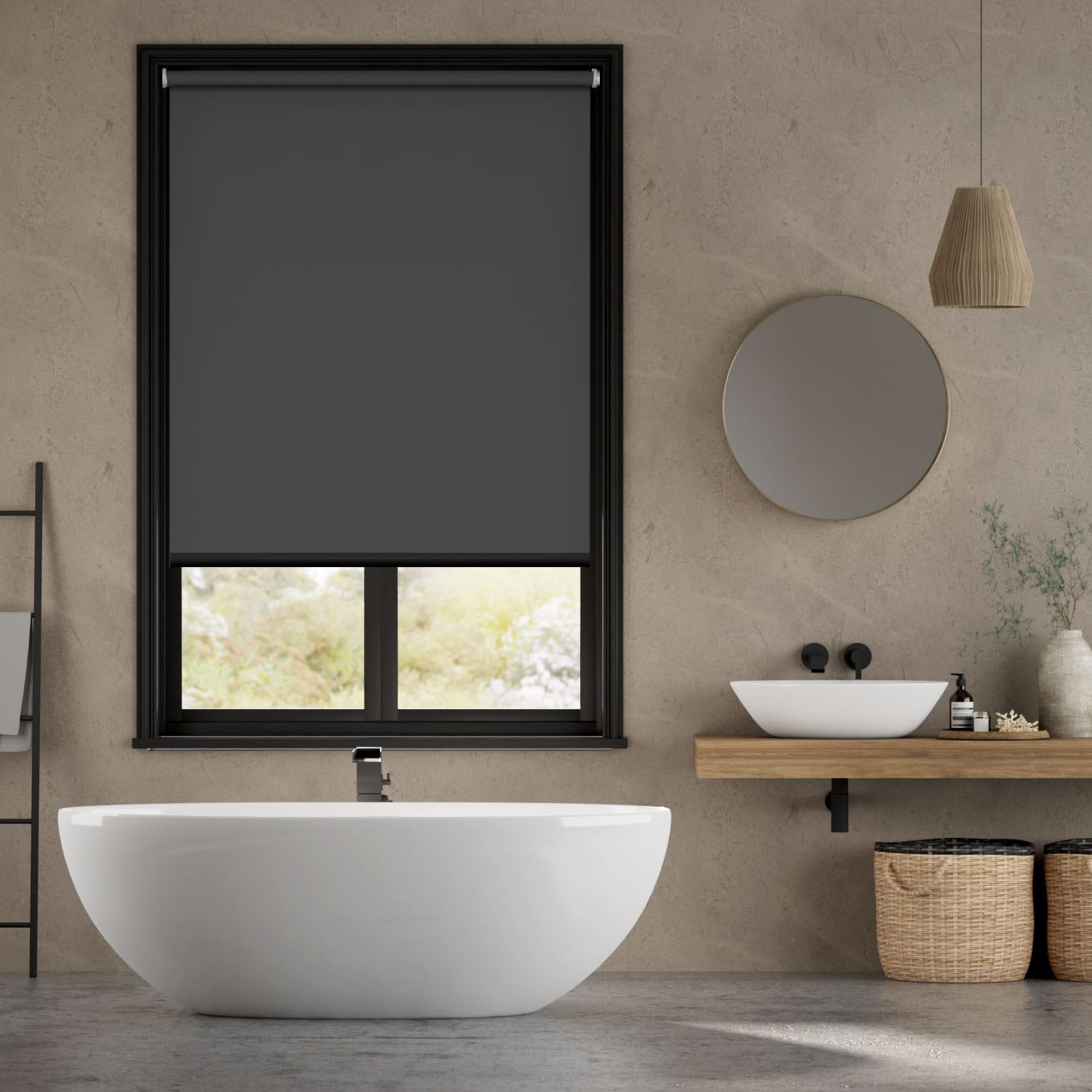 Roller Blind Como Oscurante Antracite