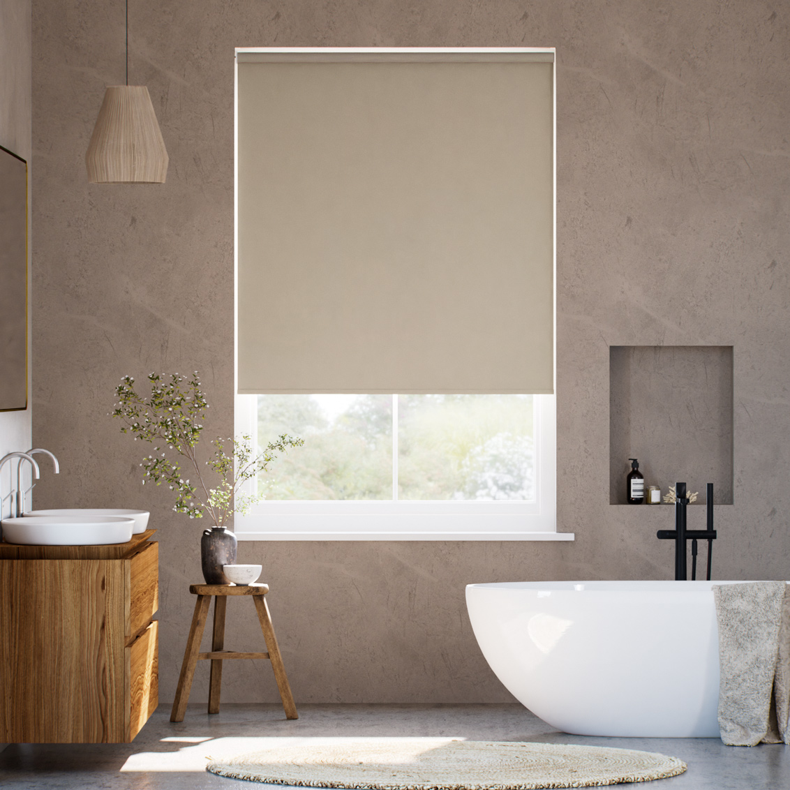 Roller Blind Como Oscurante Beige