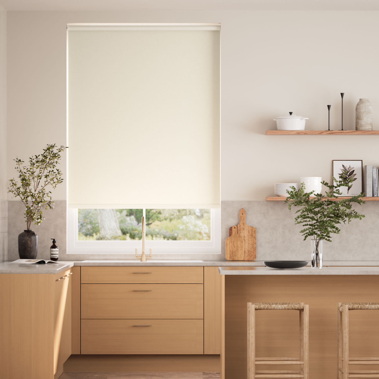 Roller Blind Como Oscurante Crema