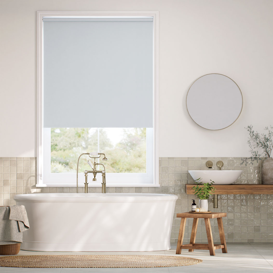 Roller Blind Como Oscurante Grigio Chiaro