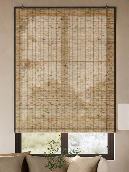 Eco Nature Acero & Nero Roll Up Woven Wood anteprima immagine