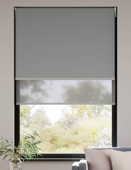 Doppio Rullo Classic Grigio Double Roller Blind anteprima immagine