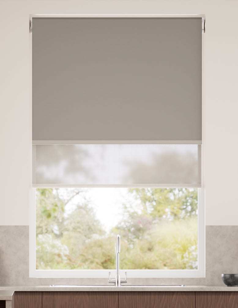 Doppio Rullo Classic Tortora Double Roller Blind anteprima immagine