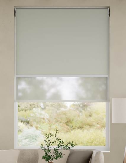 Doppio Rullo Classic Grigio Fumé Double Roller Blind anteprima immagine