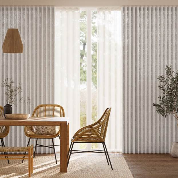 Voile Latte di Cocco & Costwold Argento Delicato Tende a onda anteprima immagine