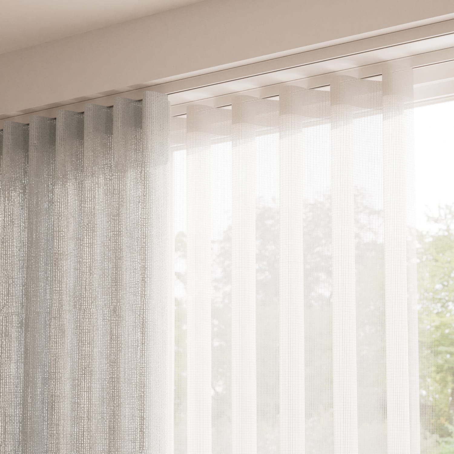 BOYOUTH Tenda Per Porta In Voile Trasparente - 2 Pannelli 65x180 Cm, Con Fermatenda, Bianco