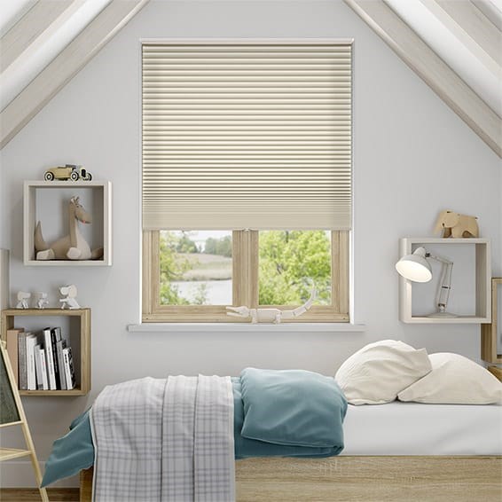 Tenda Plissettata Plissé Oscurante Senza Fili Beige