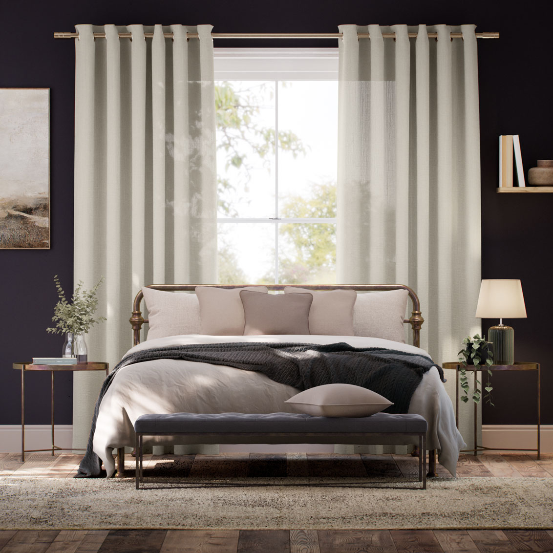 Tendaggi 100% Lino Beige