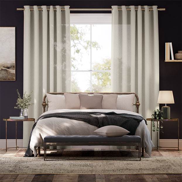 100% Lino Beige Tendaggi anteprima immagine