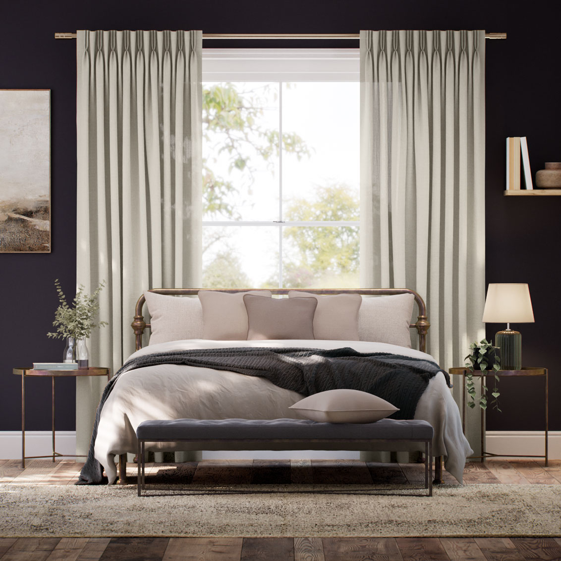 Tendaggi 100% Lino Beige