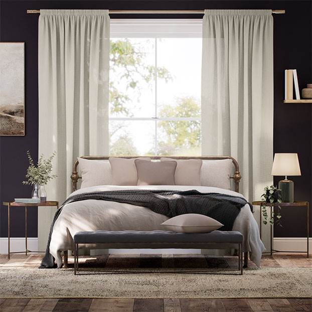 100% Lino Beige Tendaggi anteprima immagine