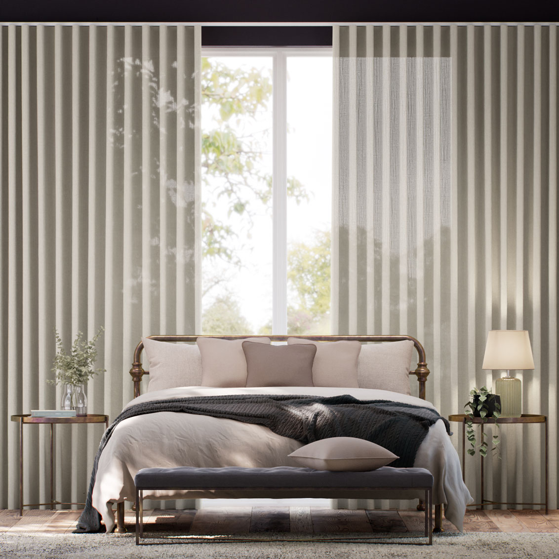 Tendaggi 100% Lino Beige