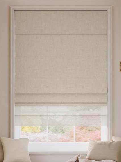 Incastra Facile Lino Bijou Latte & Cocco Elettrica  Tende a pacchetto doppie anteprima immagine