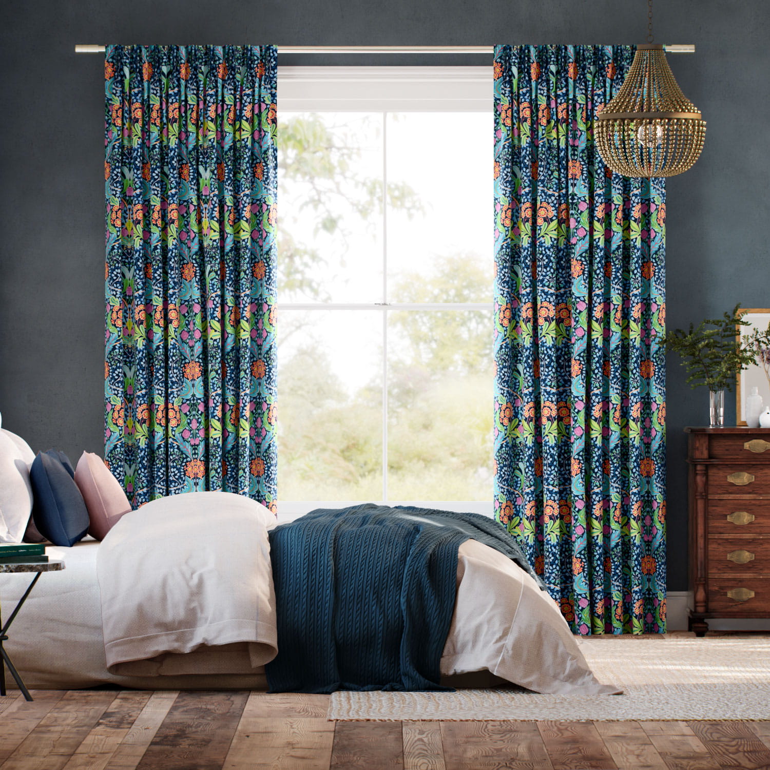 Tendaggi Elm House Blu Notte