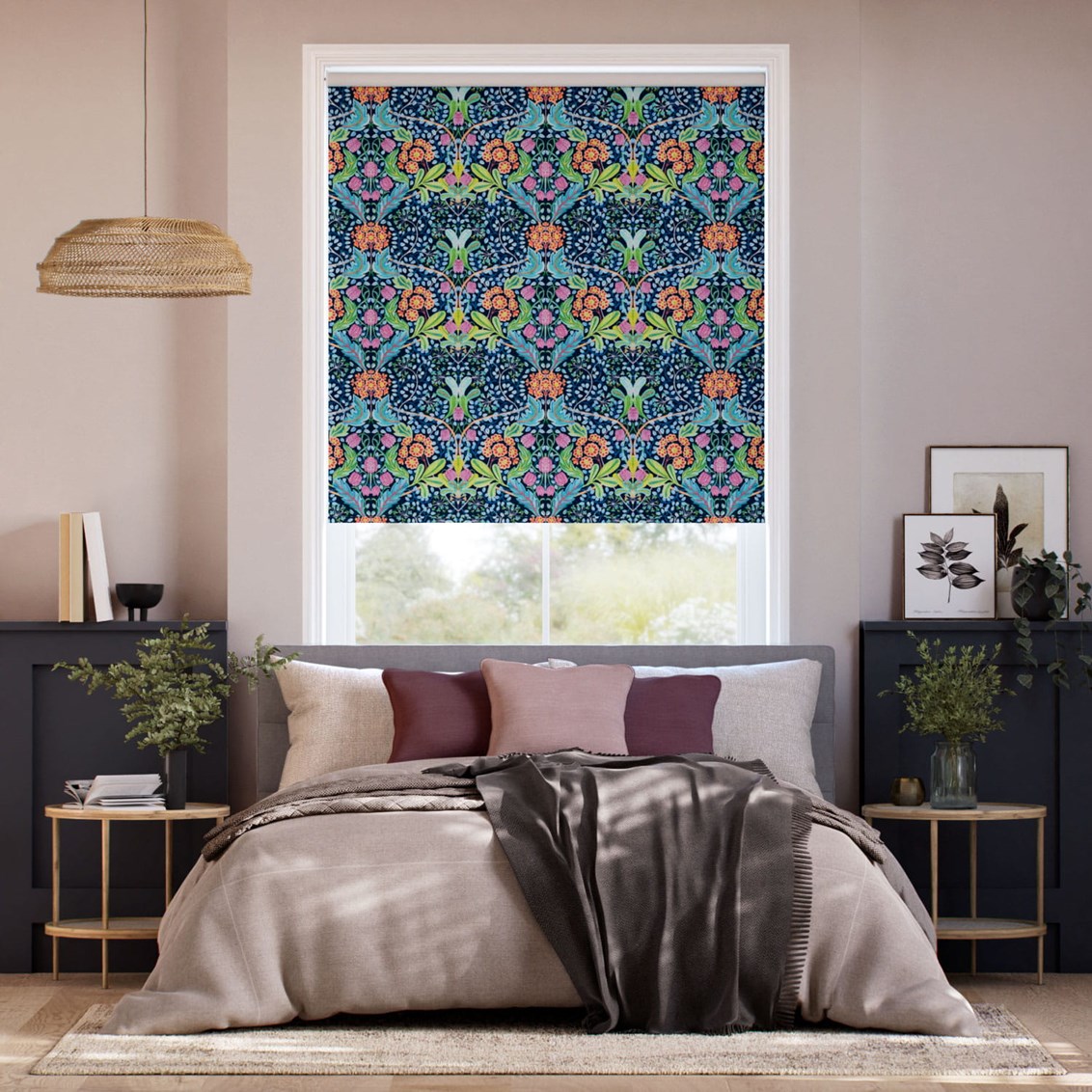 Tenda A Rullo Elm House Blu Notte