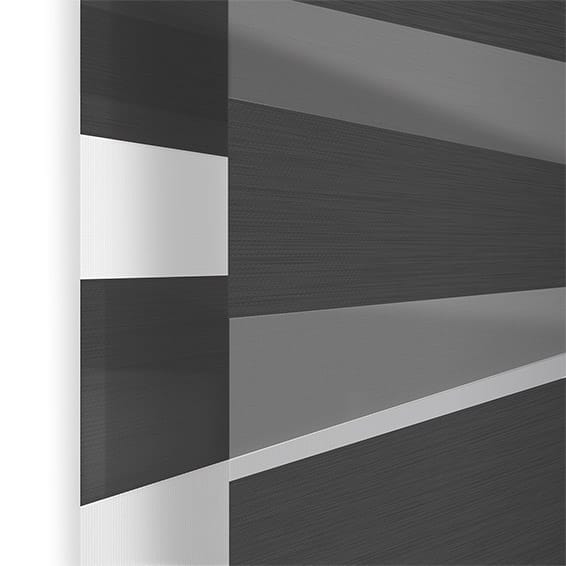 VOUNOT® Set di 2 Tenda a Rullo Doppia Strato Oscurante Giorno e Notte, Catenella Laterale, Bande Trasparenti e Opache, Tenda Interno Zebra Blinds Bianco, 55 x 150 cm