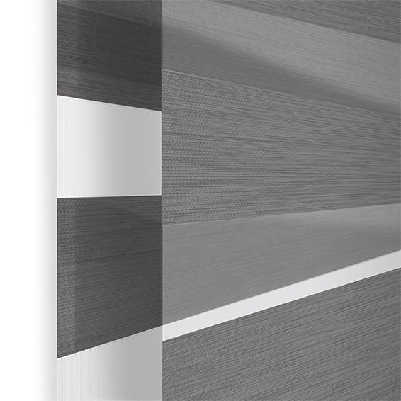 Tenda A Rullo Zebra Doppio Strato Grigio 94x165 Cm – Filtro Luce Giorno/Notte – Facile Montaggio Per Finestre E Porte - 3