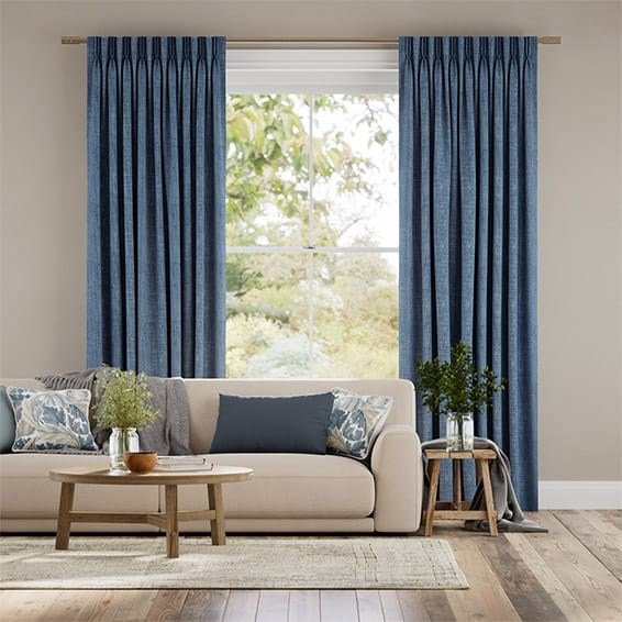 Tendaggi Lino Eternity Blu Oceano