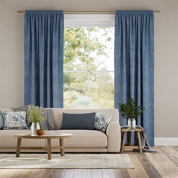 Tendaggi Lino Eternity Blu Oceano