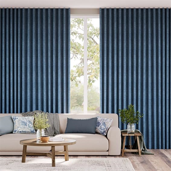Tendaggi Lino Eternity Blu Oceano