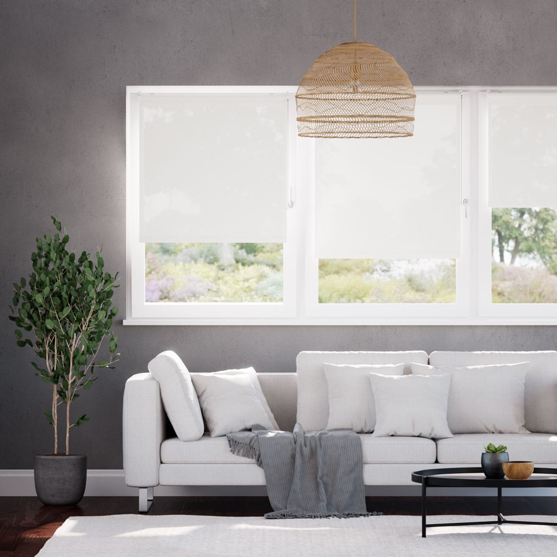 Tenda A Rullo Express Aggancia Facile Screen Bianco