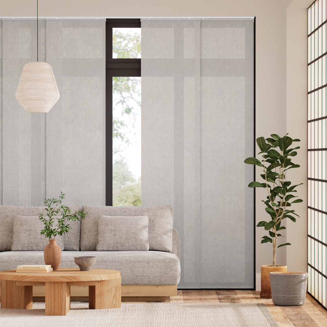 Tenda A Pannello  Harrow Argento Soft 